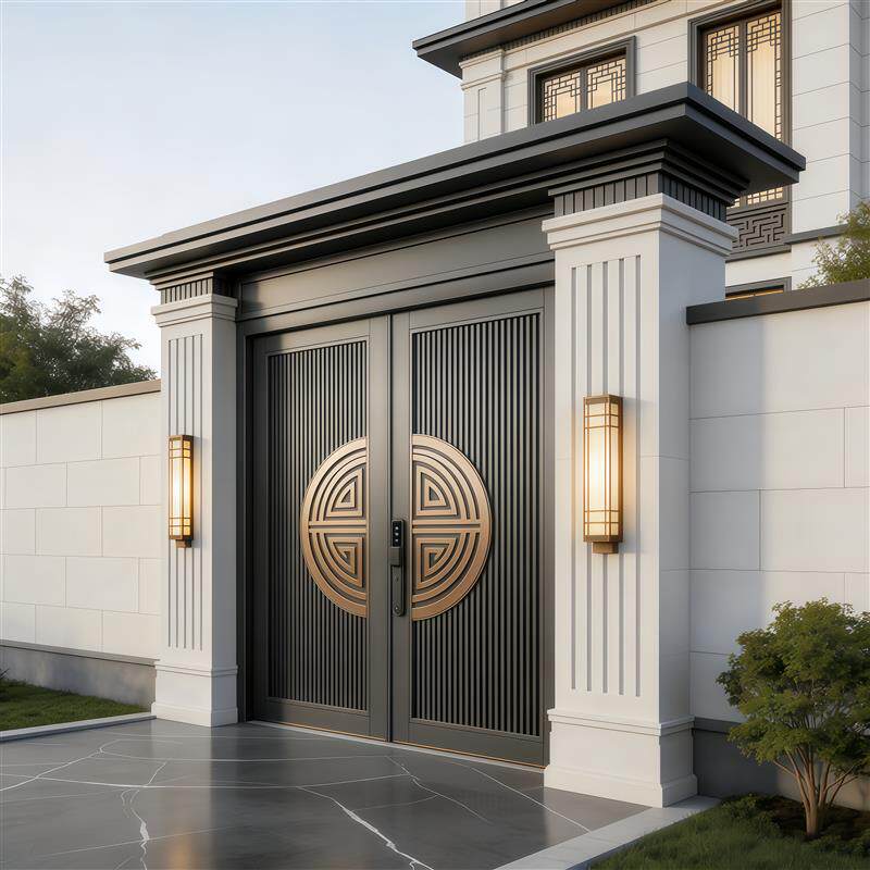 铝合金别墅大门户外庭院门农村自建房院子门新中式铝艺别墅双开门