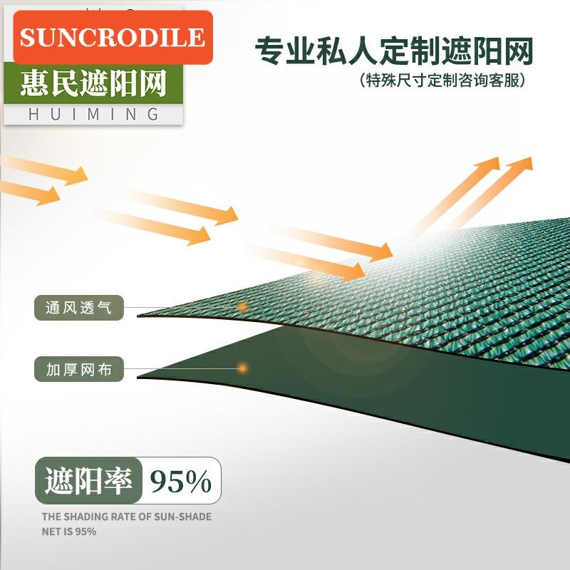 遮阳网防晒网家用墨绿色包边打孔绿植庭院花园防风防尘围栏网隔热