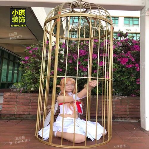 铁艺装饰鸟笼婚庆大型摆件舞台摄影金属魔术道具创意超大号鸟笼