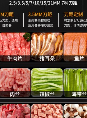 多功能电动商用切肉机不锈钢2023新款全自动小型切菜切块机切丝机