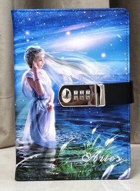 12星座密码锁日记本带锁个性创意简约手账本女记账笔记本子女生款