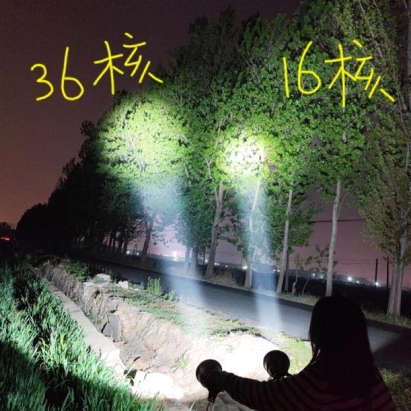 36核强光头灯感应超亮12V可充电户外头戴式led氙气灯强光头灯