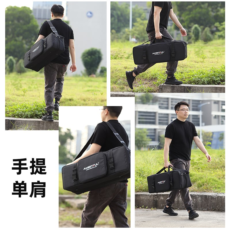单肩摄影包三脚架器材便携话筒支架收纳包神牛补光灯外拍旅行摄影图片