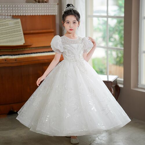 女童礼服小女孩轻奢小众高端公主裙儿童生日钢琴演奏主持人演出服