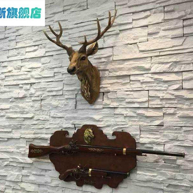 壁饰挂饰壁羊头墙摆件挂件壁鹿头鹿角挂饰复古欧式创意动物壁饰品
