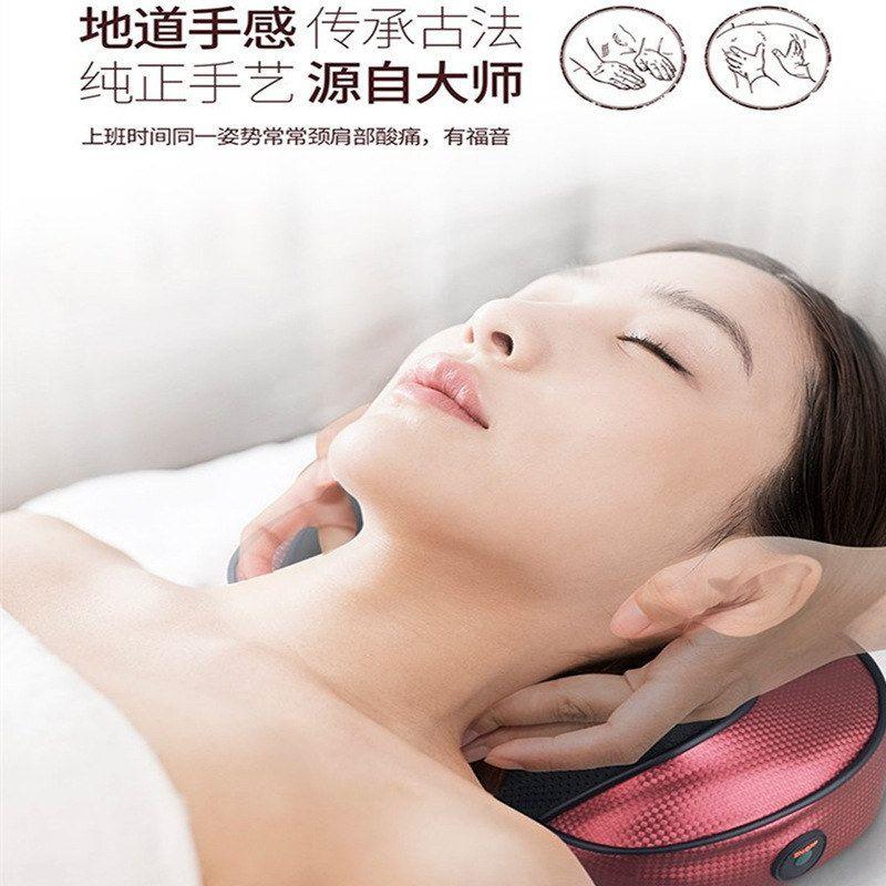 颈椎按摩器颈部腰部按摩仪 多功能全身车载按摩器脖子按摩枕礼品