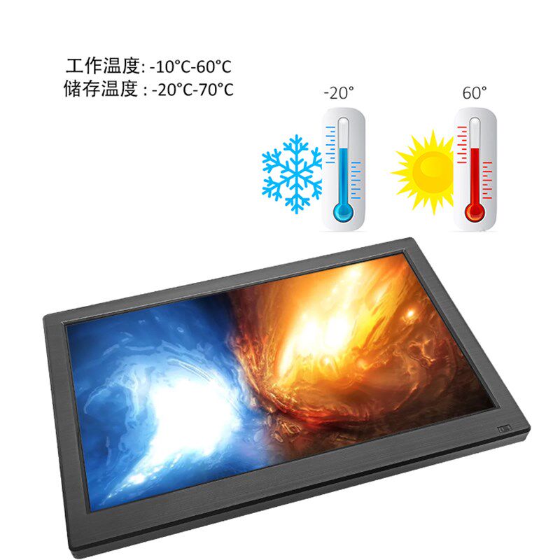 7~24英寸监控显示器12工业屏10.1电阻式触摸小尺寸分屏Bnc控制Hd