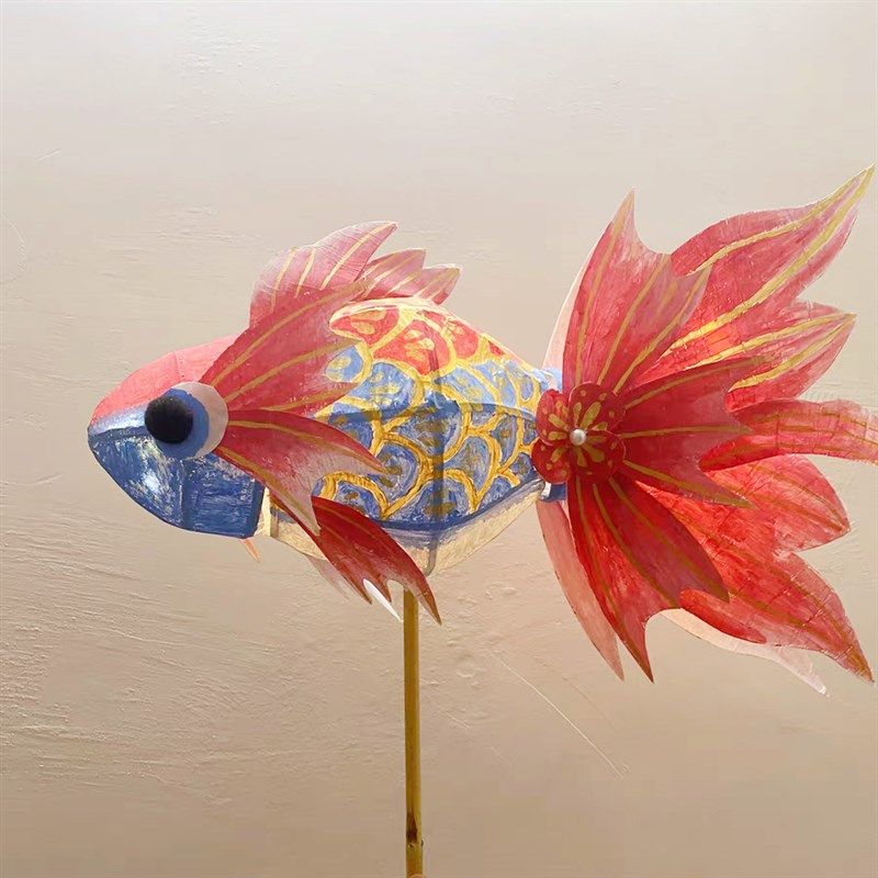 小亦手作鱼灯笼非遗 金鱼灯 diy手工灯笼中秋节灯笼diy手提材料包