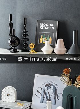 样板间客厅电视机柜装饰摆件办公室摆设软装创意道具玄关柜台饰品
