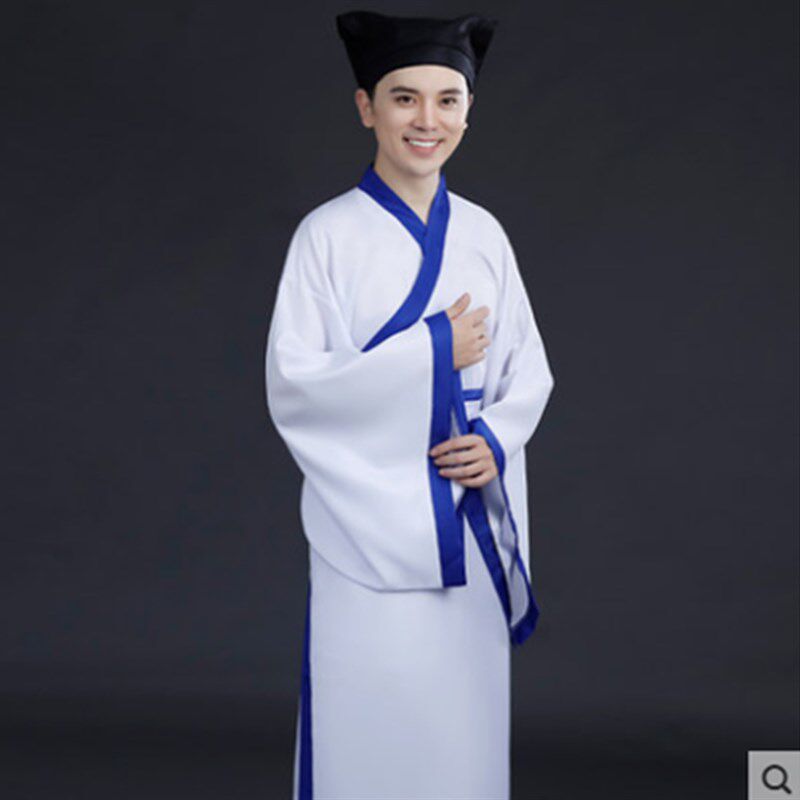 李白书生汉服董永男款明朝古装宋代宋朝秀才舞台演出牛郎演出服装