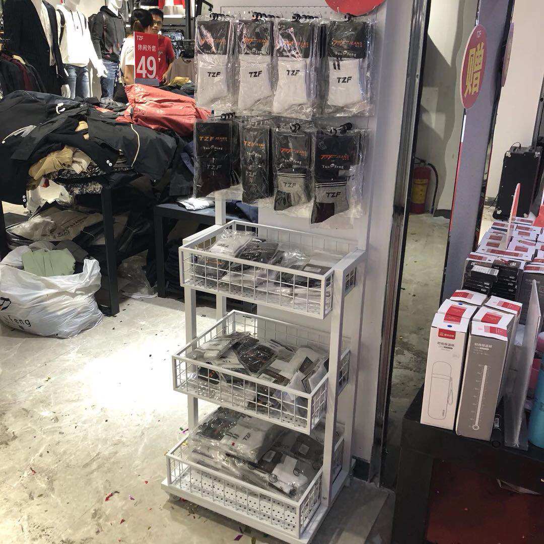 超市便利店小货架带挂钩挂饰移动展示架内衣裤袜子货架洞洞板货架
