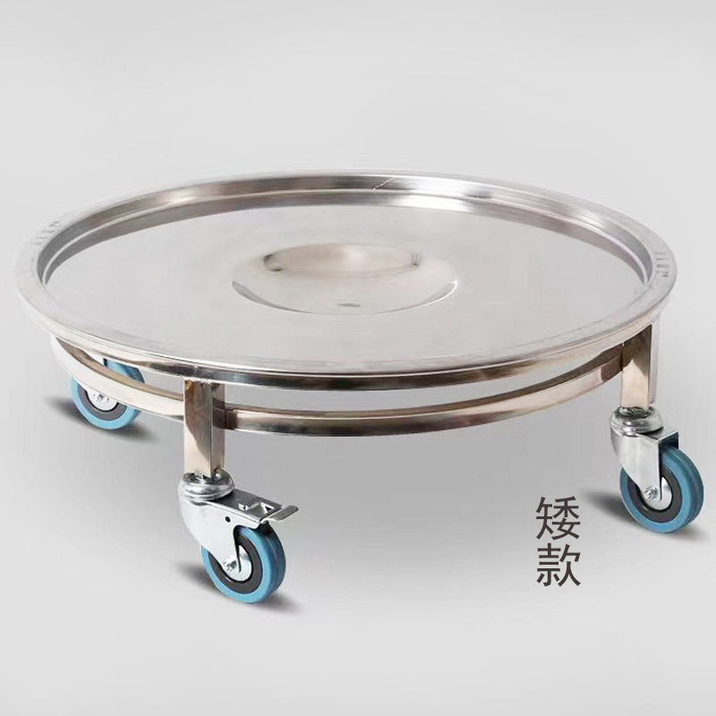 不锈钢蒸笼推车折叠笼车包子馒头托盘大小商用移动蒸笼架笼屉圆形