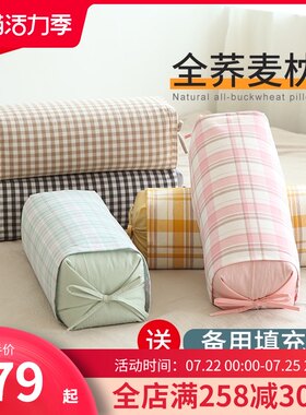 荞麦枕头单人成人夏季助眠高枕头一对透气加高家用护颈硬枕芯颈椎