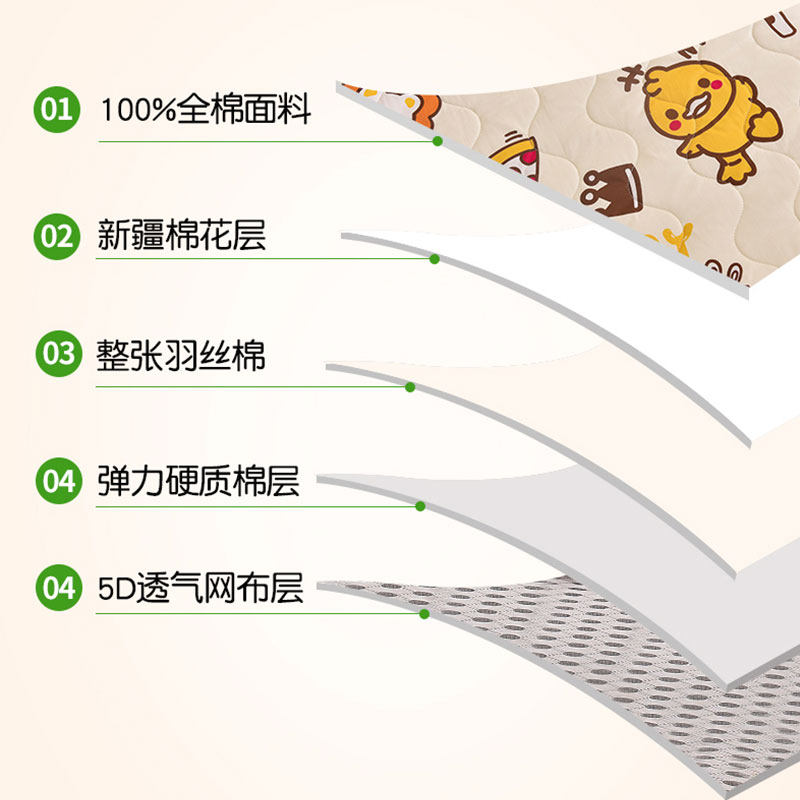儿童床专用棉花床垫幼儿园婴儿床垫子护脊无甲醛定制榻榻米软垫加