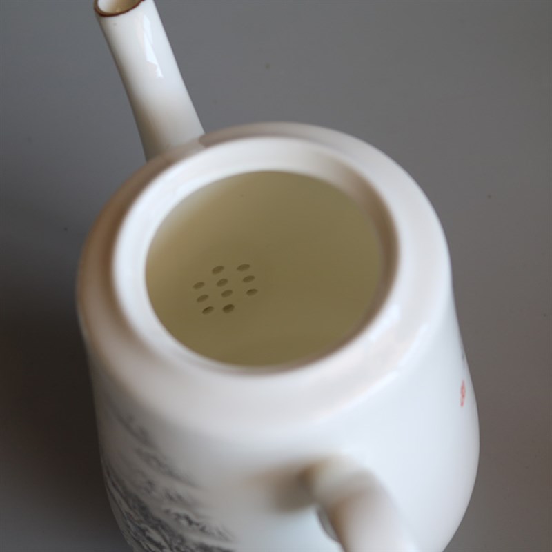 大容量陶瓷茶壶德化白瓷凉水壶家用热水壶花茶泡茶壶酒店餐馆用壶