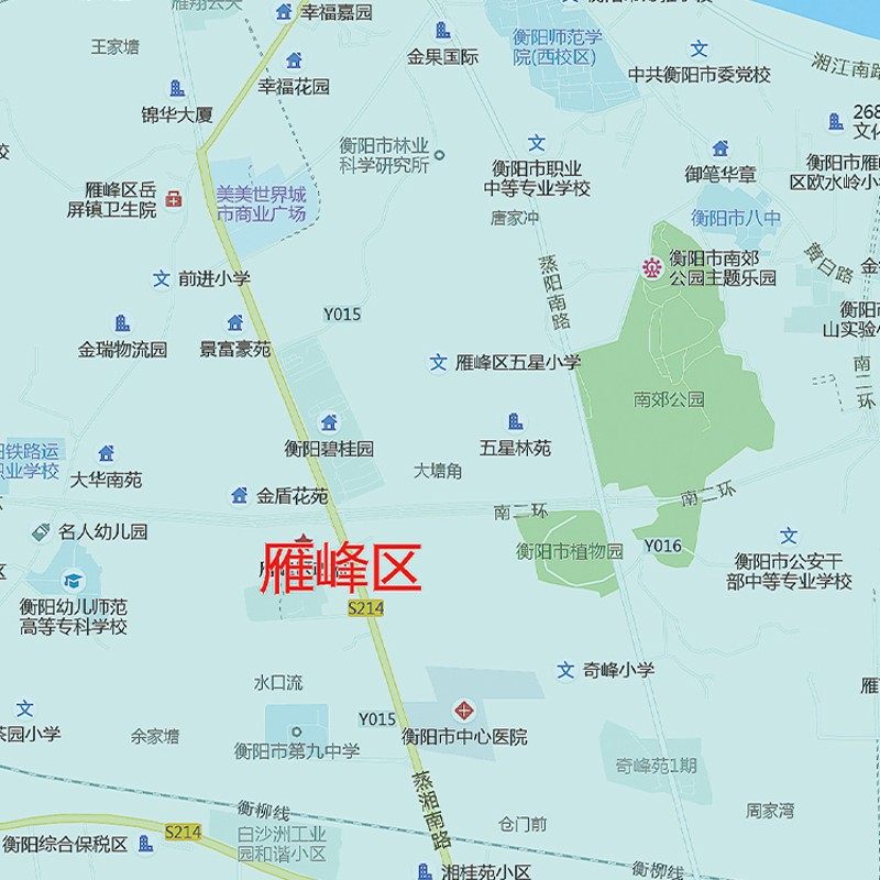 2021新款衡阳市地图贴图办公室挂图高清防水墙壁贴超大装饰画定制
