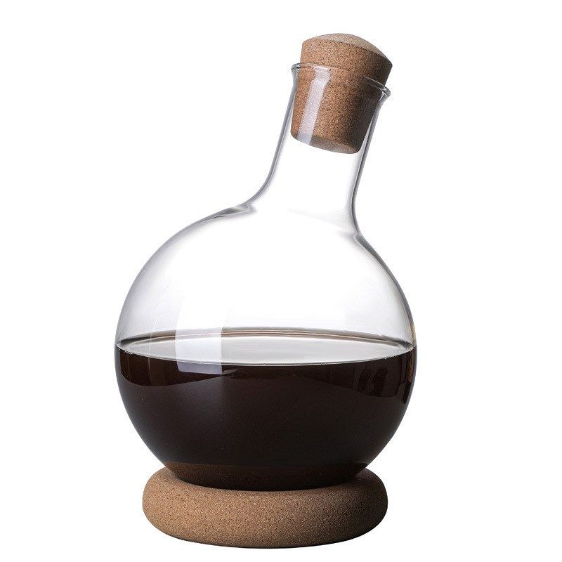 新款耐热玻璃红酒醒酒器带盖子家用酒壶葡萄酒分酒器手工吹制酒瓶