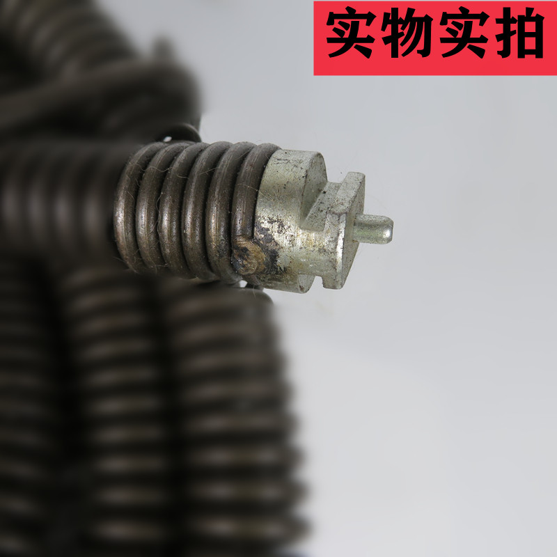 200型号疏通机弹簧30毫米加粗加密钢丝硬条大型号20米主管道清理