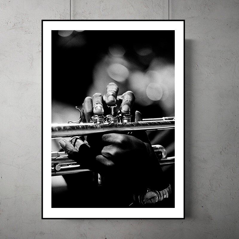 Miles Davis 迈尔斯戴维斯小号演奏家爵士蓝调布鲁斯音乐酒吧挂画