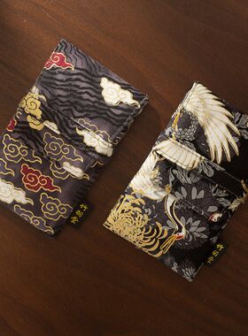 竹羽堂  旅行笔专用笔袋 水彩便携笔笔袋 中国风 仙鹤 祥云 包邮