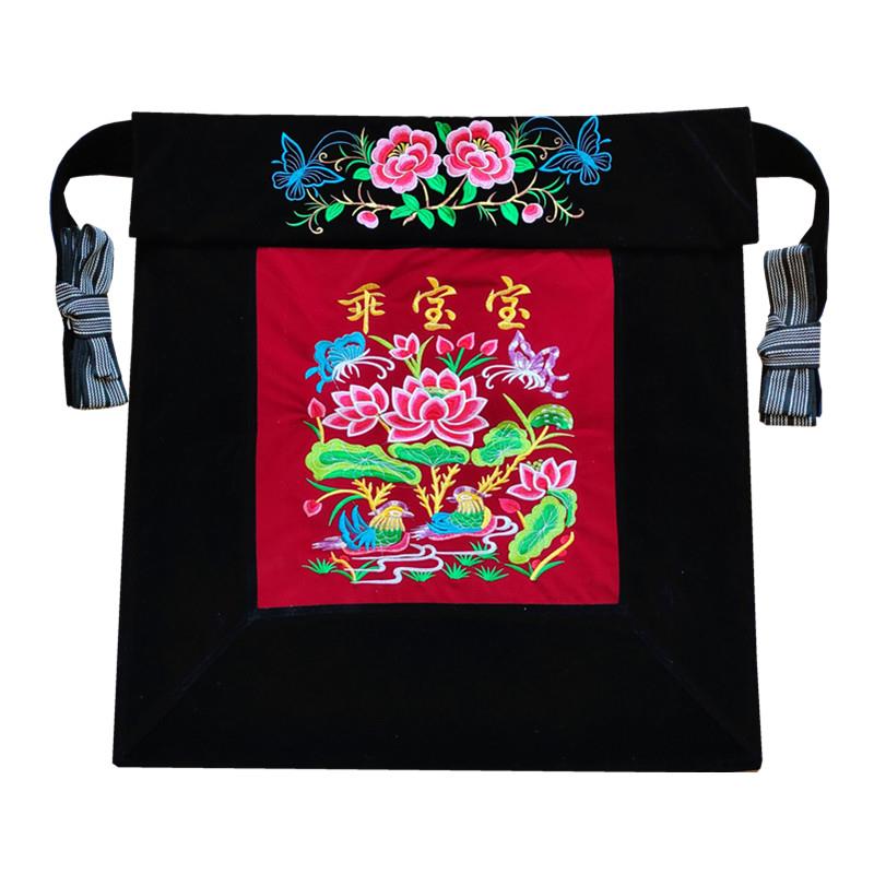 云南老式绣花背带婴儿背布四川传统宝宝背巾广东小孩多功能裹背布