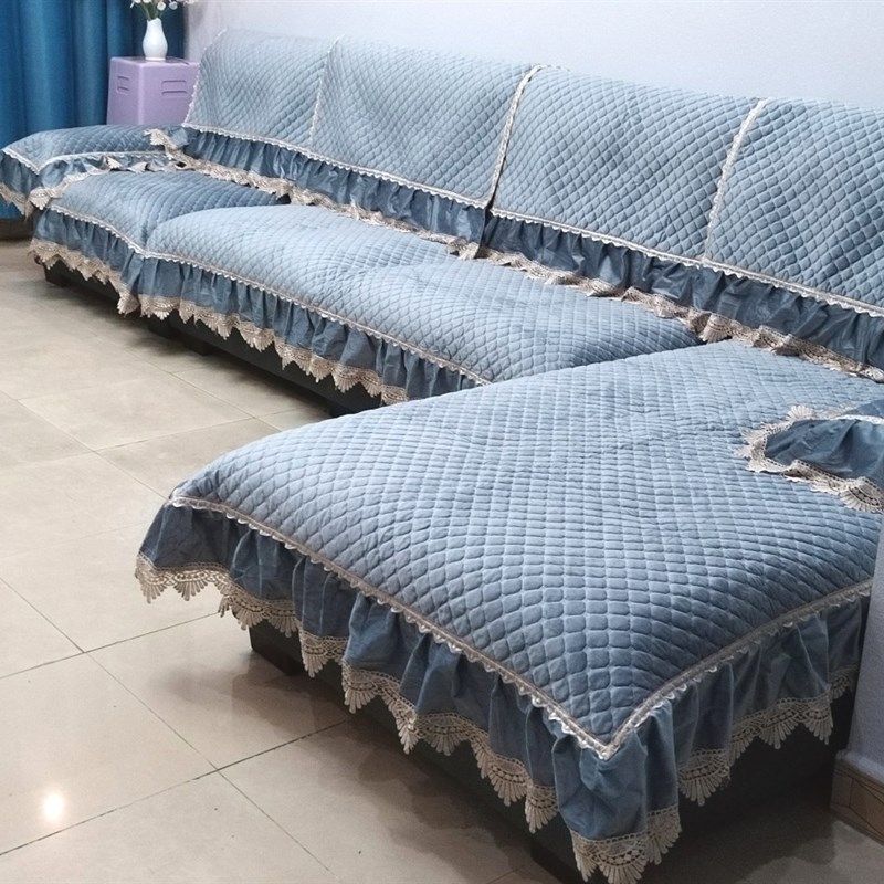 高端夹棉加厚全套L型万能通用沙发垫靠背巾扶手一整套左右妃通用
