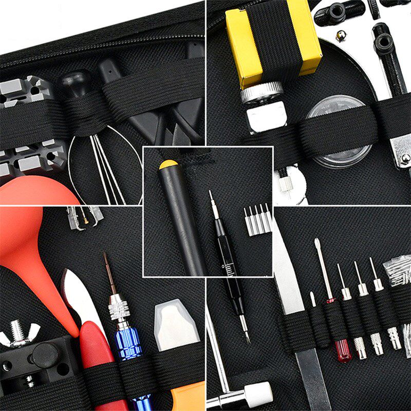 153件套钟表工具套装修表工具手表维修套装拆卸换表带工具换电池