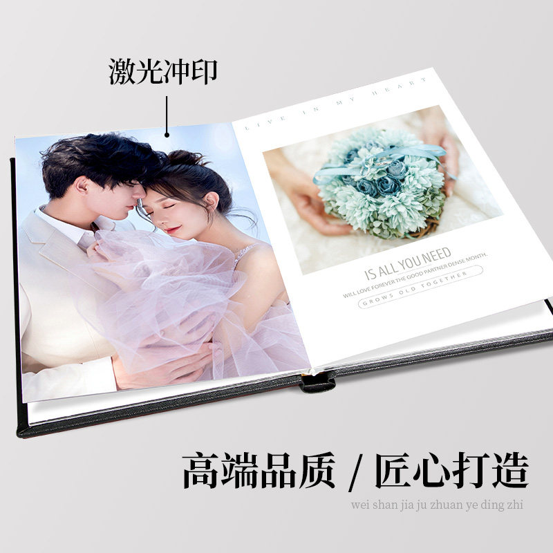 婚纱照水晶相册制作diy结婚纪念册定制情侣儿童影楼影集本照片书
