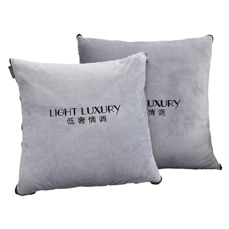 抱枕被子两用毛毯小枕头车上汽车内车载车用二合一折叠高档加厚冬