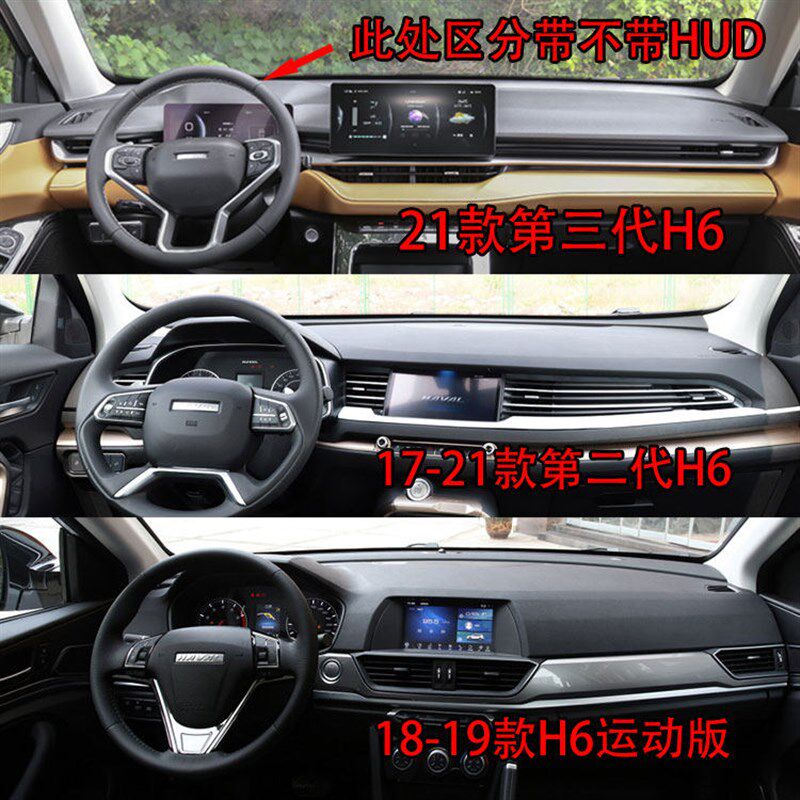 2021款第三代哈弗H6仪表台避光垫中控遮光防晒工作前台防滑保护垫