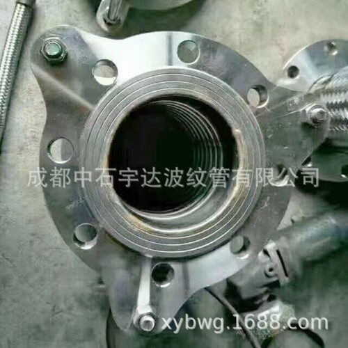 316不锈钢金属软管法兰式 304大口径穿线金属软管 金属波纹管减震
