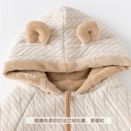 婴儿加长款斗篷宝宝保暖外出服抱被儿童披风骑车防风可伸手加绒帽