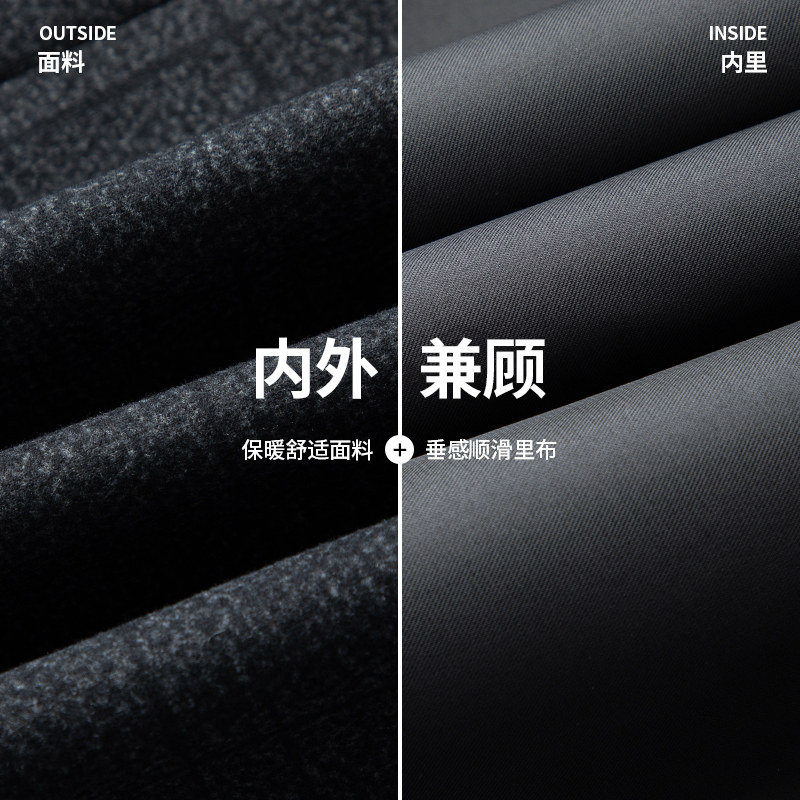 中老年爸爸秋装外套2023新款男士休闲呢子夹克中年男装开衫上衣服