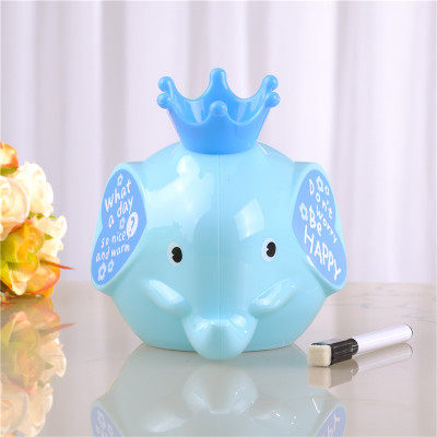 包邮卡通储蓄罐存钱罐塑料透明储钱罐纸硬币创意可爱钱罐儿童礼物