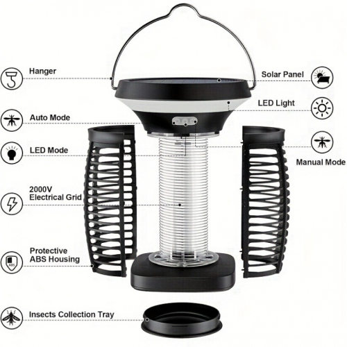 ⑥I 741 Solar Bug Zapper Outdoor