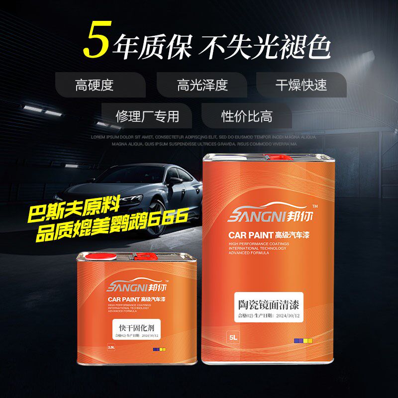 汽车清漆高硬度固化剂套装超快干透明光油轮毂巴斯夫鹦鹉清漆油漆