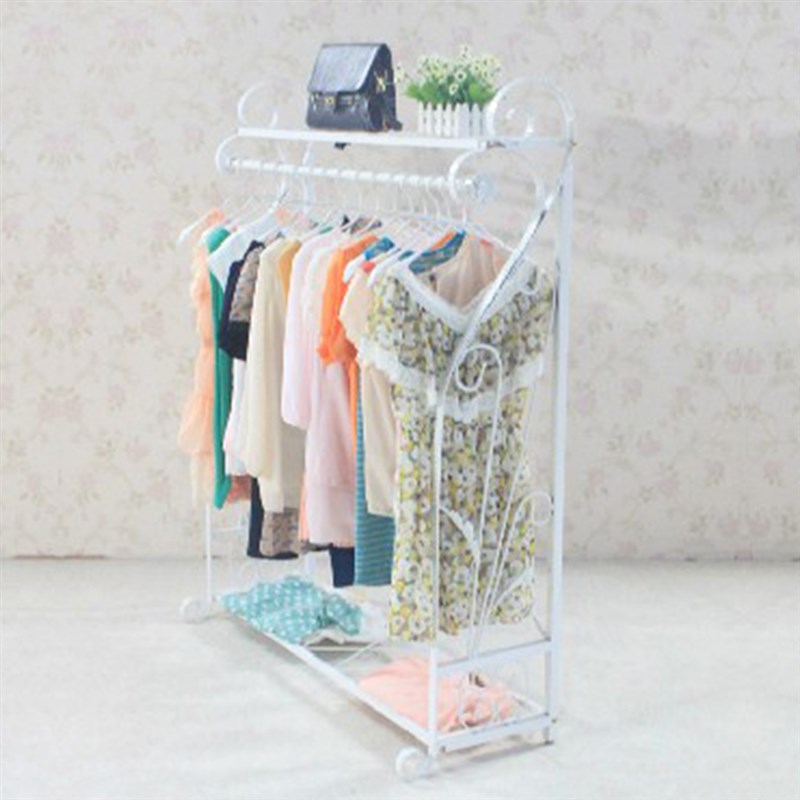 铁艺衣帽架服装展示架货架卧室鞋包架落地式挂衣架店铺服装架包邮