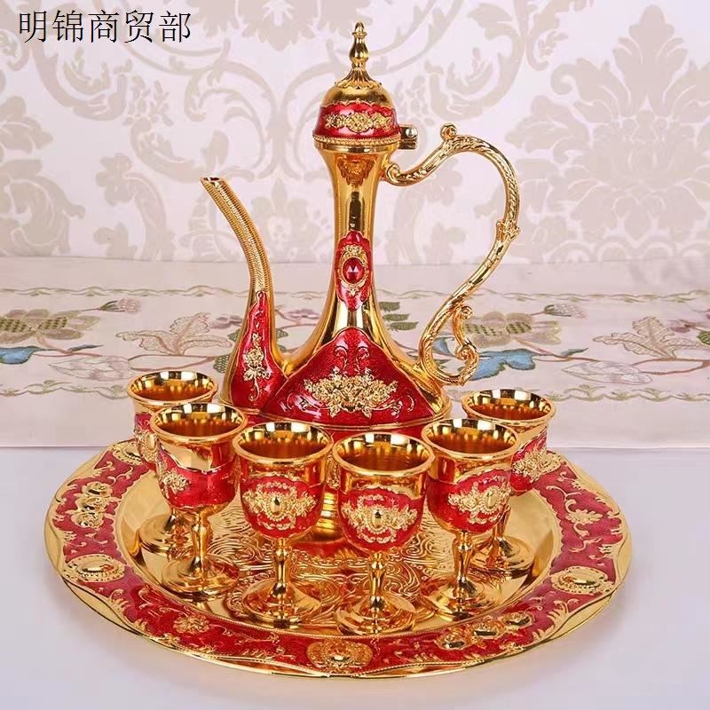 高档中式创意玫瑰酒壶家用欧式结婚个性酒具精致古典轻奢古风套装