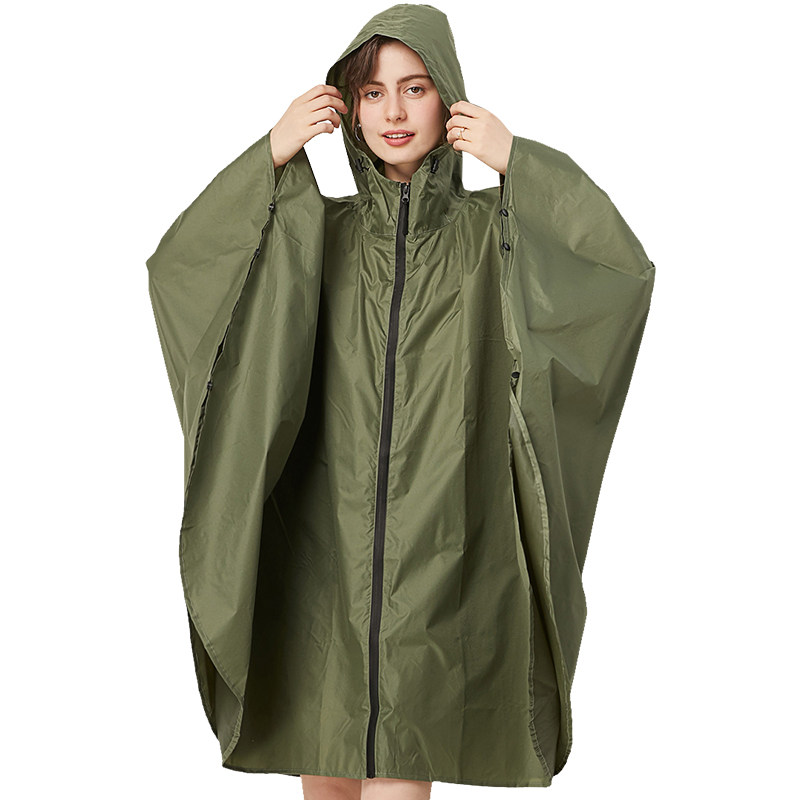 成人男女时尚斗篷雨衣加大码加长雨披骑车电动车全身防护背包胖子