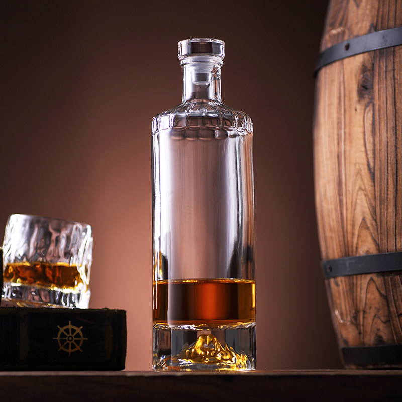 酒壶玻璃瓶家用装酒泡酒瓶白酒瓶子密封空酒瓶客厅摆件一斤装酒瓶