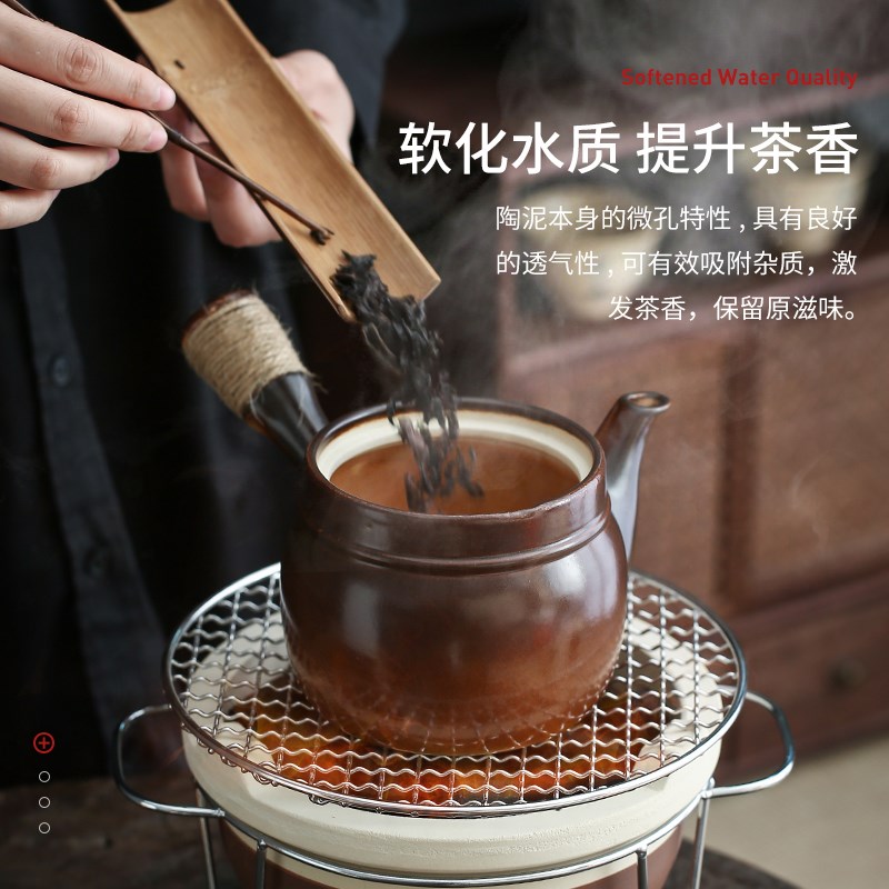 土陶炭火炉围炉煮茶炉子家用室内烧烤打边炉罐罐茶煮茶器茶壶套装