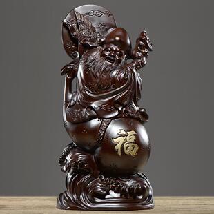 黑檀木雕老寿星公摆件爷爷奶奶老人长辈寿星祝寿贺寿创意生日礼物