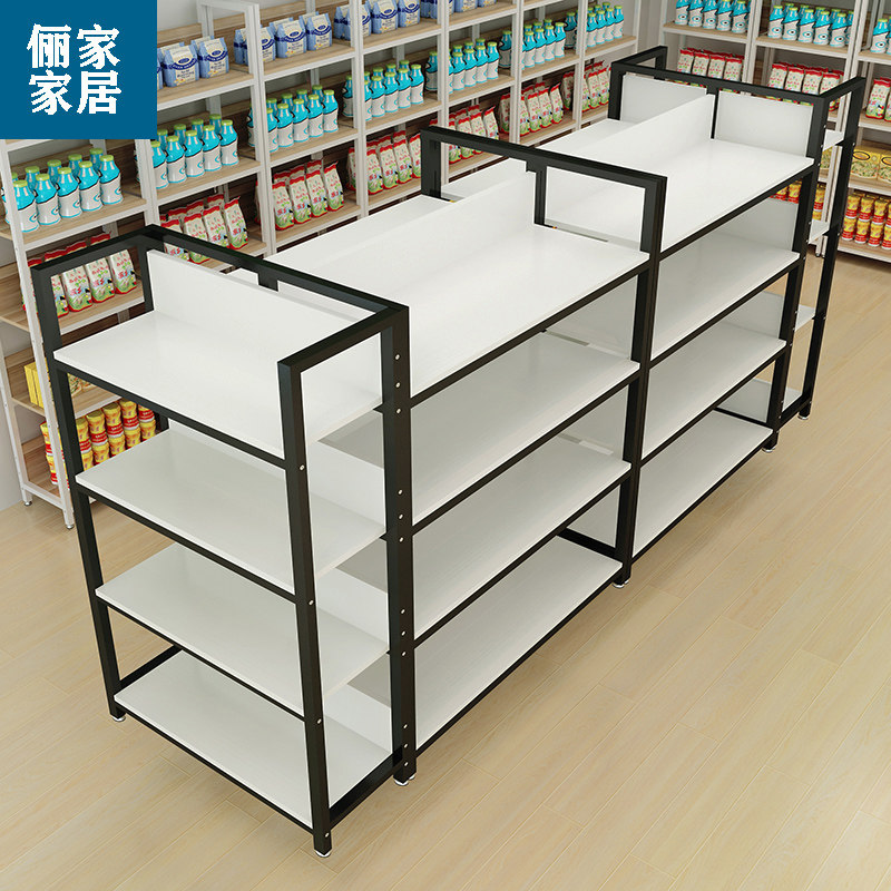 双面中岛柜超市文具货架展示架便利店化妆品端头多功能母婴置物架