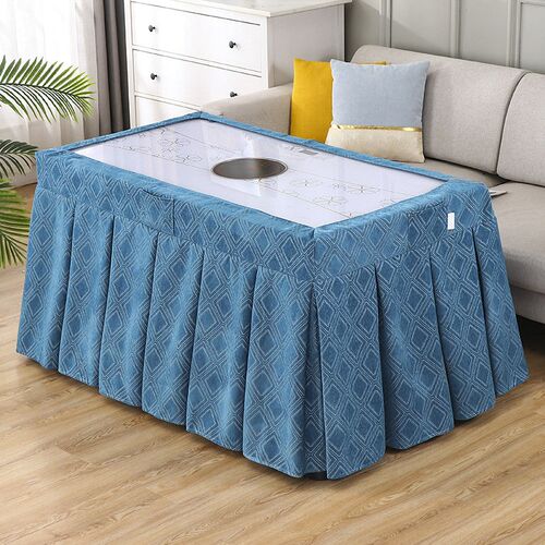 烤火桌子罩套长方形新款家用薄款电炉罩烤火罩取暖桌布茶机罩盖布