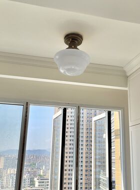 入户门厅黄铜吸顶灯过道阳台厨房卫生间日式复古北欧中古美式乡村