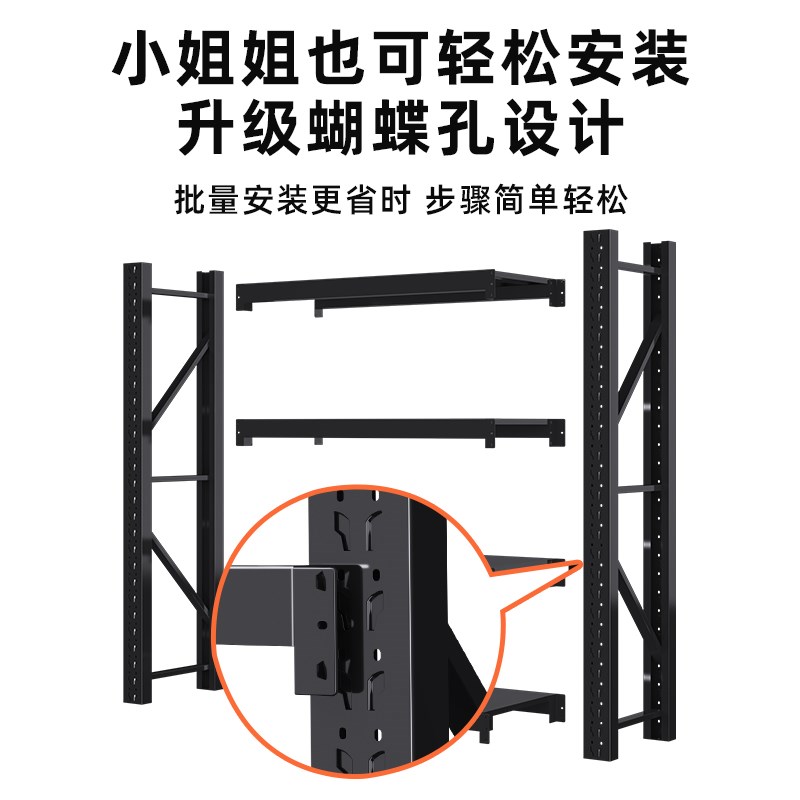仓储货架加粗加厚多层置物架花架阳台置物架承重家用收纳层架铁架