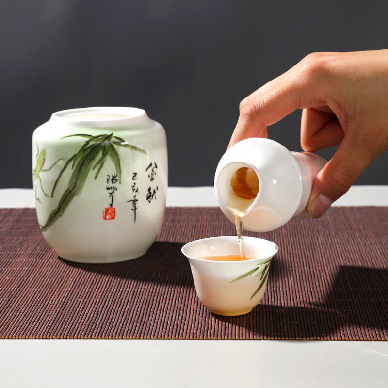 骨瓷薄胎温酒壶黄酒温酒器烫酒家用陶瓷老式酒具套装烈酒白酒中式