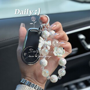 欧拉好猫钥匙套芭蕾猫闪电猫gt可爱高级感车用壳女士粉扣 适用23款