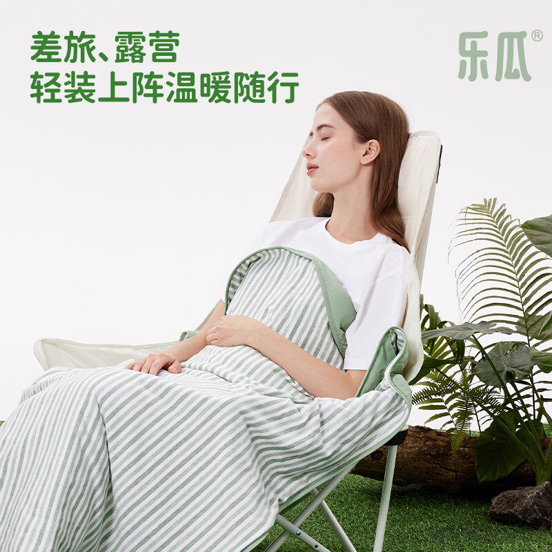 乐瓜毯子办公室午睡毯可收纳小盖毯四季通用车载夏季空调毯沙发