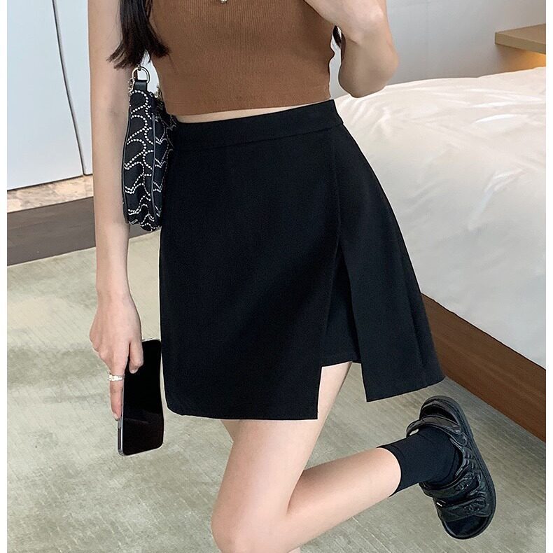 小众学院西装裙女夏2024新款半裙一步包裙高腰显瘦半身a字包臀短